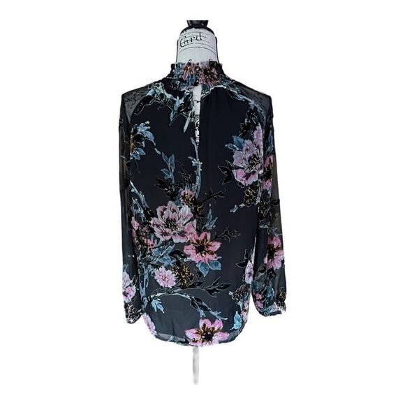 Yumi Kim S Lexington Avenue Smocked Collar Top in Timeless Burnout Velvet NWT - Picture 4 of 10